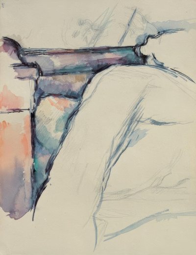 Detailstudie eines ungemachten Bettes von Paul Cézanne